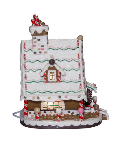 Kurt Adler Christmas 12&quot; Lighted Christmas Gingerbread House - The Primitive Pineapple Collection