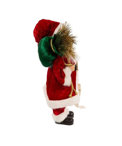 Kurt Adler Christmas 17.25&quot; KSA Kringles Traditional Santa With List - The Primitive Pineapple Collection