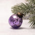 Christmas Handmade 6 pc Small 1" Crackle Glass Ball Ornaments Vintage /Retro Look - The Primitive Pineapple Collection