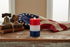 Americana 3.5" x 6" Red White and Blue Flickering Flameless LED Candle timer - The Primitive Pineapple Collection