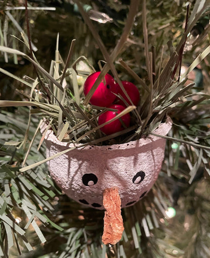 Handcrafted Colonial Christmas Snowman w/ Carrot Nose Ornament - The Primitive Pineapple Collection